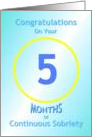 5 Months of Continuous Sobriety, Congratulations card