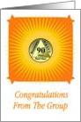 90 Days, 3 Months, Congratulations, From The Group, card