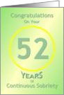 Congratulations, 52 Years, Happy Anniversary , card