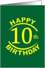 10 Year Happy Birthday card