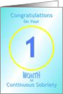 Congratulations, 1 Month Sobriety, Happy Anniversary, card