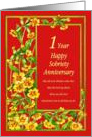 1 Year Happy Sobriety Anniversary card