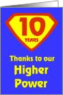 10 Years Thanks to our Higher Power card