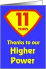 11 Years Thanks to our Higher Power card