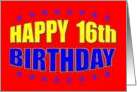 Happy 16th Recovery Birthday card