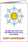 13 YEARS, We help each other, Happy Anniversary, card