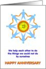16 YEARS, We help each other, Happy Anniversary, card
