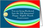 Rocketed into Eighth Month Anniversary card