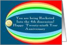 Rocketed into Twenty-ninth Year Anniversary card