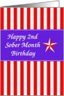 2 Months Happy Sober Birthday card