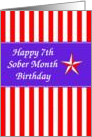 7 Months Happy Sober Birthday card