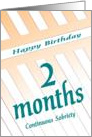 2 Months Happy Birthday Continuous Sobriety card