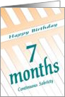 7 Months Happy Birthday Continuous Sobriety card