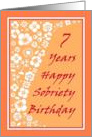 7 Years Happy Sobriety Birthday card