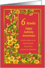 6 Months Happy Sobriety Anniversary card