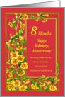 8 Months Happy Sobriety Anniversary card