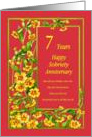 7 Years Happy Sobriety Anniversary card
