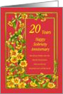 20 Years Happy Sobriety Anniversary card