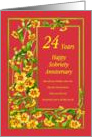 24 Years Happy Sobriety Anniversary card