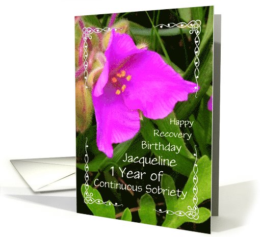 Happy Recovery Birthday, Spiderwort wildflower South... (1002443)