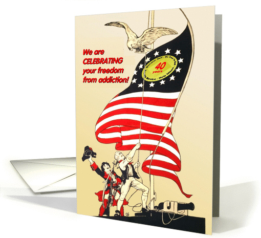 40 YEAR, Congratulations on your freedom, Eagle card (1008993)