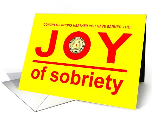 Custom Text, Happy Recovery Anniversary, JOY card (1013819)