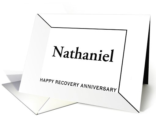 Custom Text, Happy Recovery Anniversary, Picture Frame card (1017669)