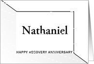Custom Text, Happy Recovery Anniversary, Picture Frame card