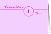 Congratulations Custom Card. A simple card in lavender and purple card