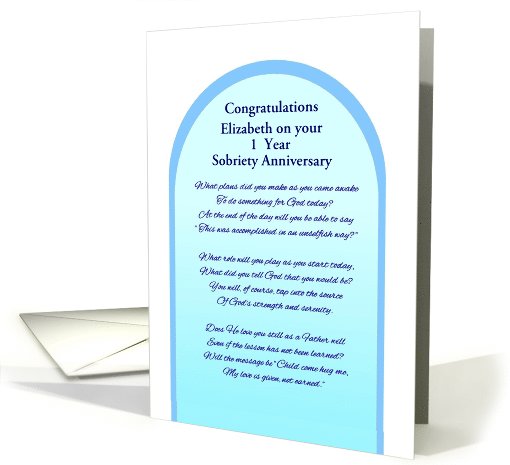 Custom Text, A Window to the future, Happy Recovery Anniversary, card