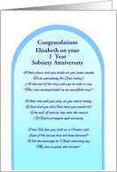 Custom Text, A Window to the future, Happy Recovery Anniversary, card