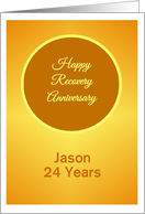 Happy 24 Year Recovery Anniversary, A simple brown card/simple verse card