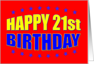 Happy 21st Birthday card
