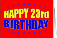 Happy 23rd Birthday card