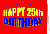 Happy 25th Birthday card