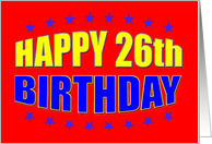 Happy 26th Birthday card