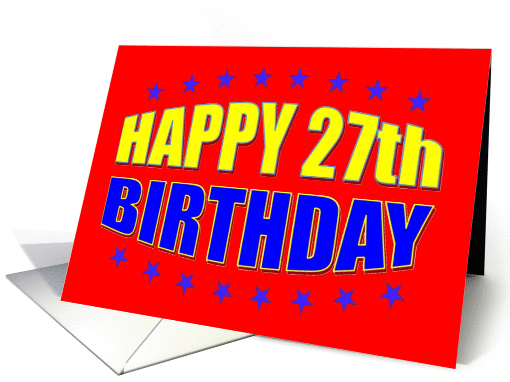 Happy 27th Birthday card (1236028)