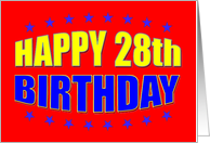 Happy 28th Birthday card
