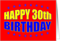 Happy 30th Birthday card