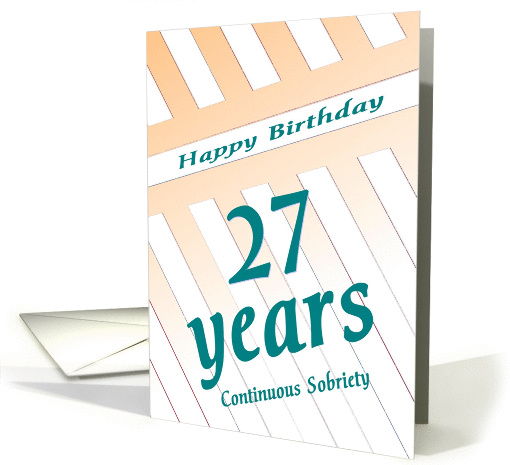 27 Years Happy Birthday Continuous Sobriety card (1237162)