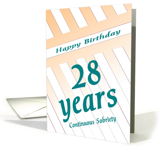 28 Years Happy Birthday Continuous Sobriety card (1237166)