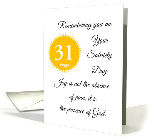 31 years Remembering you on your Sobriety Day card (1256268)