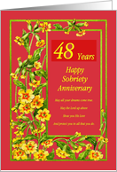 48 Years Happy Sobriety Anniversary card