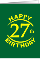 27 YEARS, Happy Birthday card