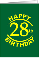 28 YEARS, Happy Birthday card
