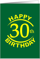 30 YEARS, Happy Birthday card