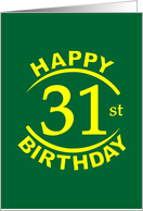 31 YEARS, Happy Birthday card