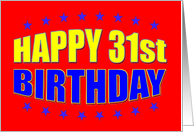 Happy 31st Birthday card