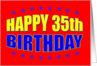 Happy 35th Birthday card