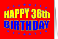 Happy 36th Birthday card